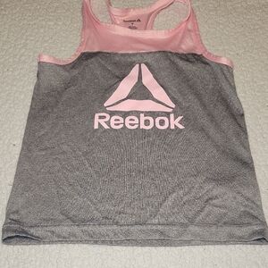 Reebok Pink and Gray Athletic Tank